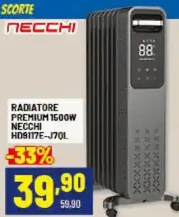 Risparmio Casa RADIATORE PREMIUM 1500W NECCHI HD9117E-J7QL offerta