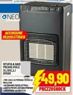 Risparmio Casa STUFA A GAS PIEGHEVOLE 3 LIVELLI 97591 offerta