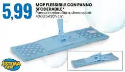 Eurospin Mop flessibile con panno sfoderabile SISTEMA casa offerta