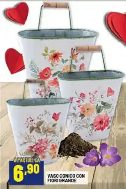 Risparmio Casa Vaso conico con fiori grande offerta