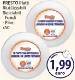Acqua & Sapone PRESTO Piatti Riutilizzabili Riciclabili offerta
