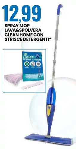 Eurospin Spray mop lava&spolvera clean home con strisce detergenti offerta