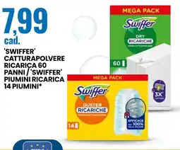 Eurospin Swiffer' catturapolvere ricarica 60 panni piumini ricarica 14 piumini offerta