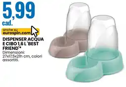 Eurospin Dispenser acqua e cibo 'best friend offerta