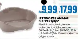 Eurospin Lettino per animali sleeper 1/3/5 offerta