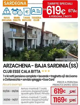 Eurospin Arzachena-baja sardinia (ss) club esse cala bitta offerta