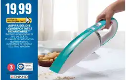 Eurospin Aspira solidi e liquidi portatile ricaricabile ENKHO offerta