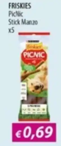 Acqua & Sapone FRISKIES PicNic Stick Manzo x5 offerta
