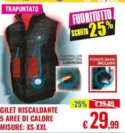 Satur Gilet riscaldante 5 aree di calore offerta