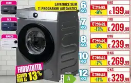 Satur Lavatrice slim 6 11 programmi automatici offerta