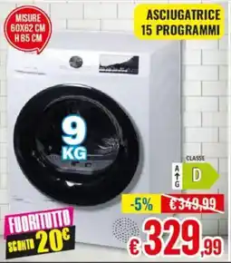 Satur Asciugatrice 15 programmi offerta