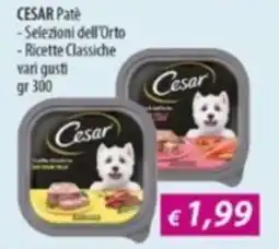 Acqua & Sapone CESAR Pate Selezioni dell'Orto, Ricette Classiche offerta