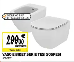 Tecnomat Vaso e bidet serie tesi sospesi offerta