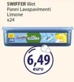 Acqua & Sapone SWIFFER Wet Panni Lavapavimenti Limone x24 offerta