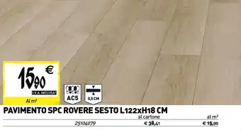 Pavimento spc rovere sesto L122xH18 CM