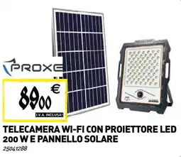 Tecnomat PROXE Telecamera wi-fi con proiettore LED 200 W e pannello solare offerta