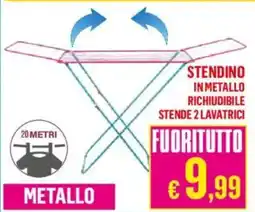 Satur Stendino in metallo richiudibile stende 2 lavatrici offerta