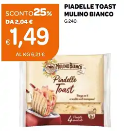 Ekom Piadelle toast MULINO BIANCO offerta