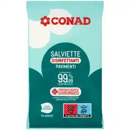 Spazio Conad SALVIETTE DISINFETTANTI PAVIMENTI CONAD offerta