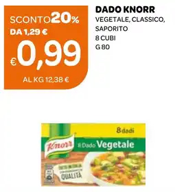 Ekom Dado knorr vegetale, classico, saporito 8 cubi offerta
