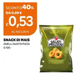 Ekom Snack di mais anelli gusto pizza offerta