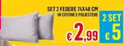 Satur Set 2 federe 74x48 cm in cotone e poliestere offerta