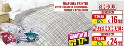 Satur Trapunta printed rivestimento in microfibra, soffice e avvolgente Singola offerta