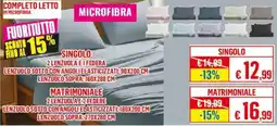 Satur Completo letto in microfibra Singolo offerta