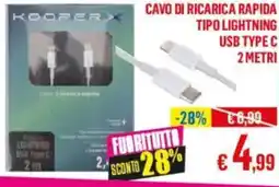 Satur Cavo di ricarica rapida tipo lightning usb type C offerta