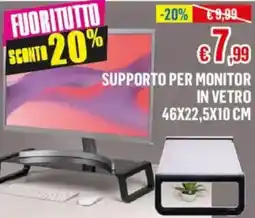 Satur Supporto per monitor in vetro 46x22,5x10 cm offerta