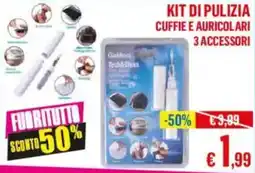 Satur Kit di pulizia cuffie e auricolari 3 accessori offerta