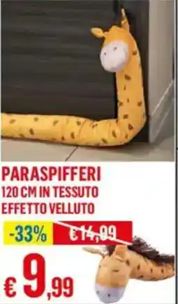 Satur Paraspifferi 120 cm in tessuto effetto velluto offerta