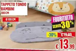 Satur Tappeto tondo bambini 100 cm offerta
