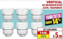 Satur Vertical set bicchieri in vetro -trasparente offerta