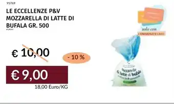 Le eccellenze p&v mozzarella di latte di bufala