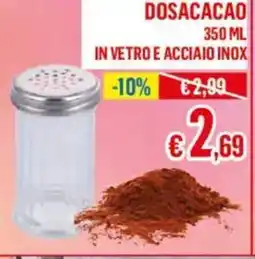 Satur Dosacacao in vetro e acciaio inox offerta