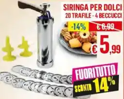 Satur Siringa per dolci 20 trafile-4 beccucci offerta