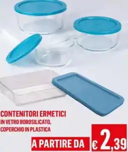 Satur Contenitori ermetici in vetro borosilicato, coperchio in plastica offerta