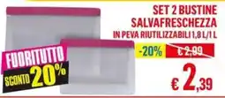Satur Set 2 bustine salvafreschezza in peva riutilizzabili offerta