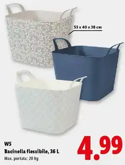Lidl W5 Bacinella flessibile, 36 L offerta