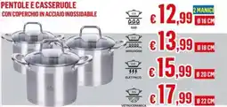 Satur Pentole e casseruole con coperchio in acciaio inossidabile offerta