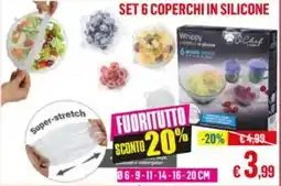 Satur Set 6 coperchi in silicone offerta