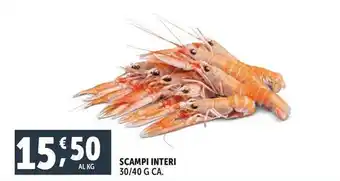 Scampi interi