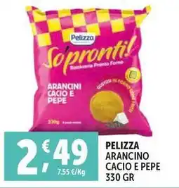 Deco Supermercati Pelizza arancino cacio e pepe offerta