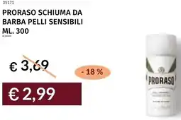 Prezzemolo e Vitale Proraso schiuma da barba pelli sensibili offerta