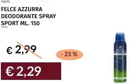 Prezzemolo e Vitale Felce azzurra deodorante spray sport offerta