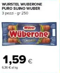 Tigre Amico Wurstel wuberone puro suino WUBER offerta
