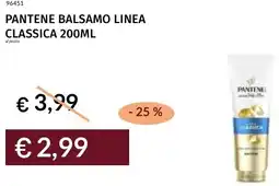 Prezzemolo e Vitale Pantene balsamo linea classica offerta