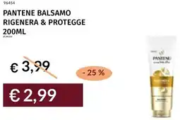 Prezzemolo e Vitale Pantene balsamo rigenera & protegge offerta