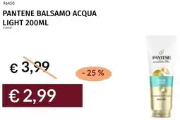 Prezzemolo e Vitale Pantene balsamo acqua light offerta